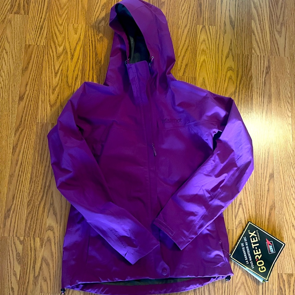 Marmot Rain Jacket - minimalist jacket - grape - small